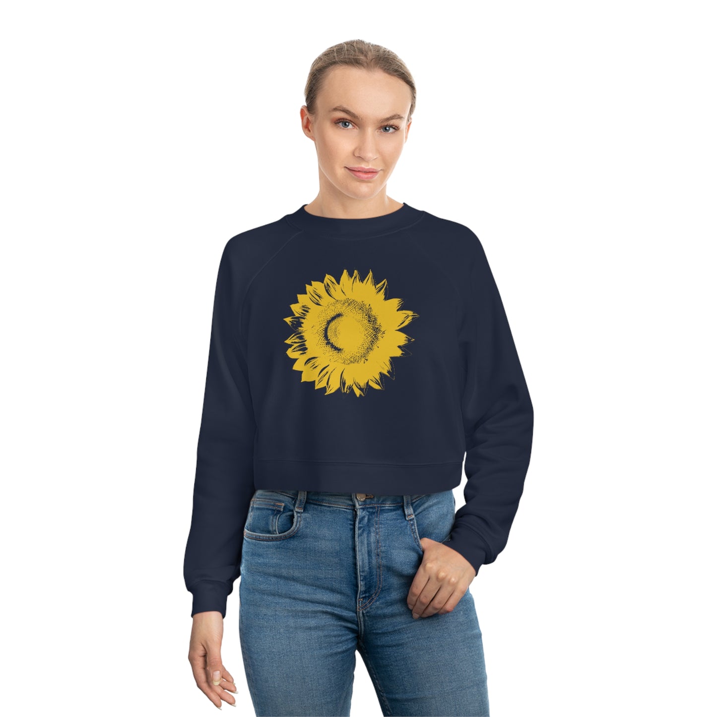 SUNFLOWER Yellow - Women's Cropped Fleece Pullover