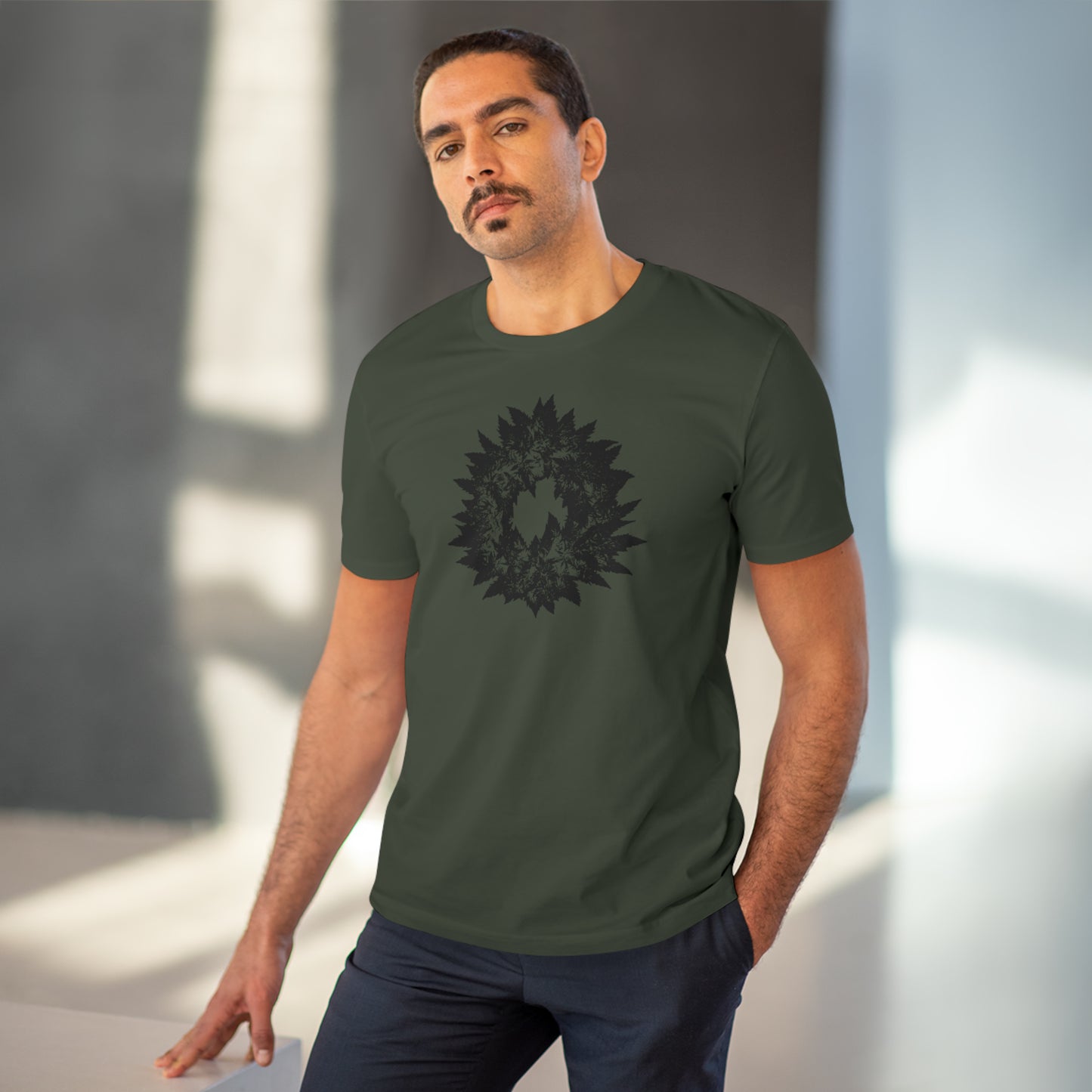 DARK GREY WREATH - Organic Creator T-shirt - Unisex