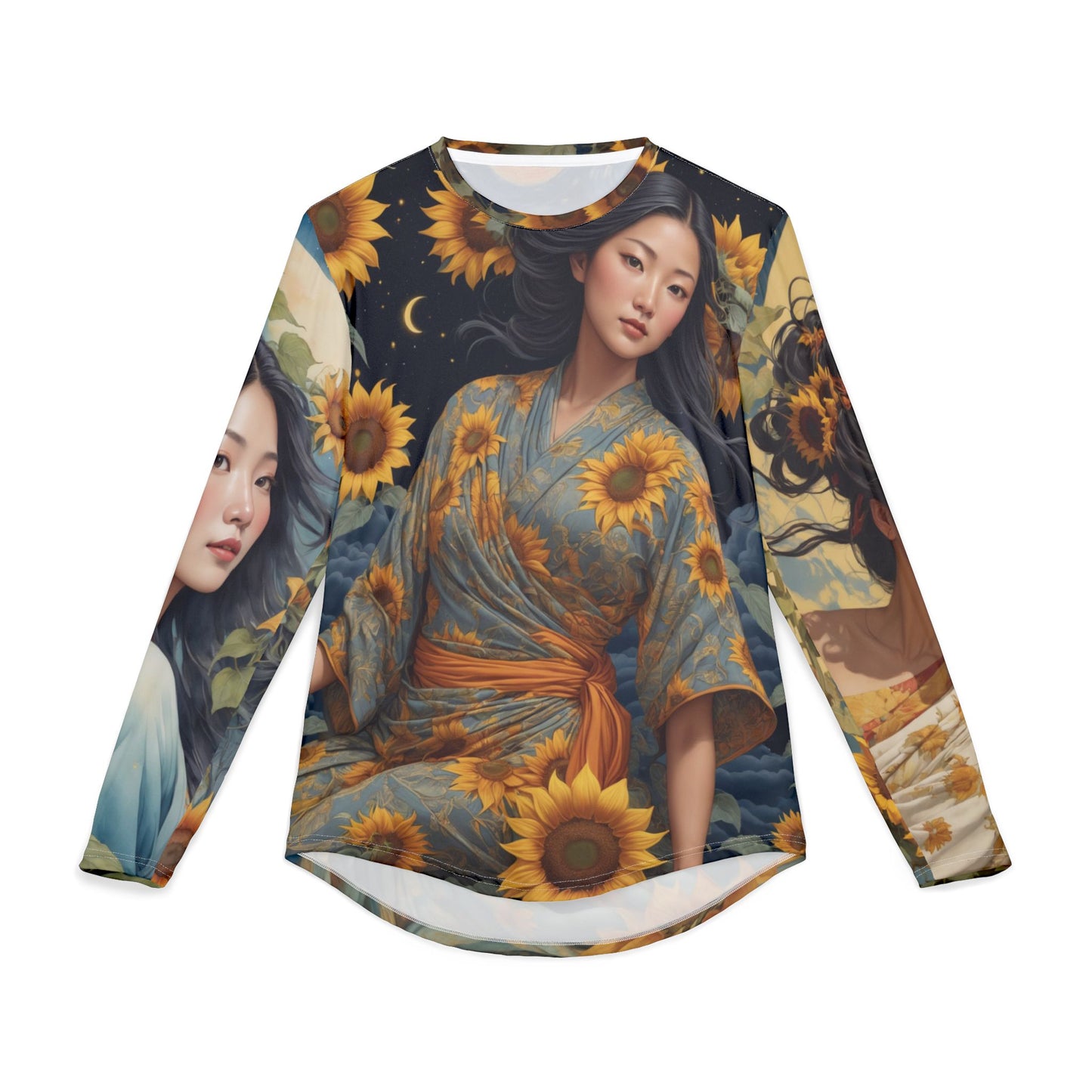 Sunflower Art Long Sleeve Shirt_3