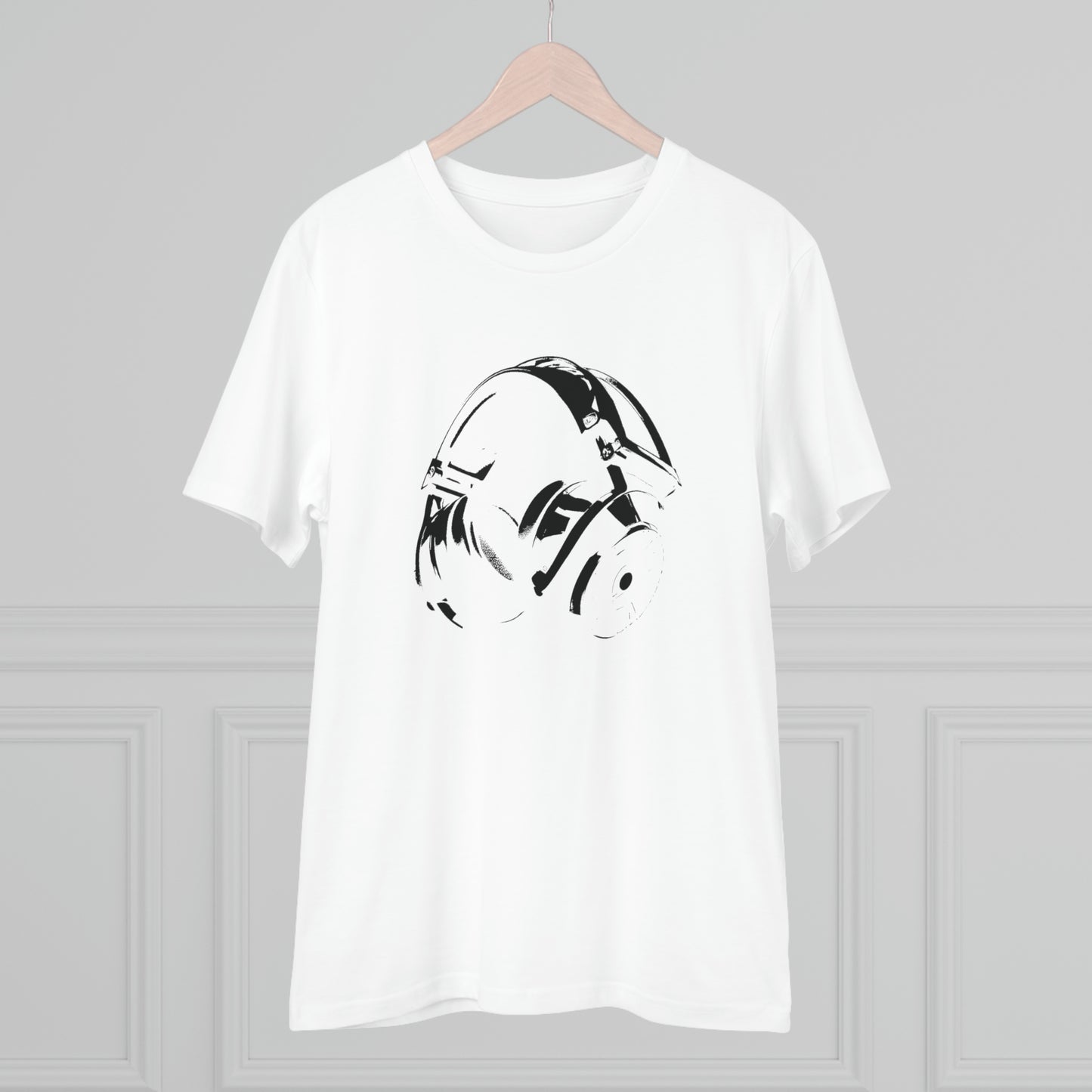 HEADPHONES - BLACK LOGO - Organic Creator T-shirt - Unisex