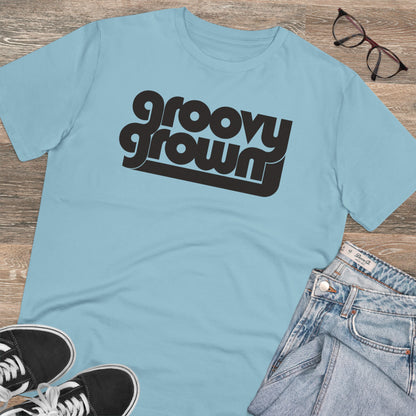 GROOVY GROWN - BLACK LOGO - Organic Creator T-shirt - Unisex