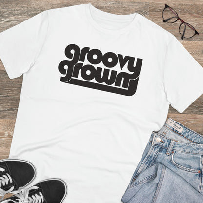 GROOVY GROWN - BLACK LOGO - Organic Creator T-shirt - Unisex