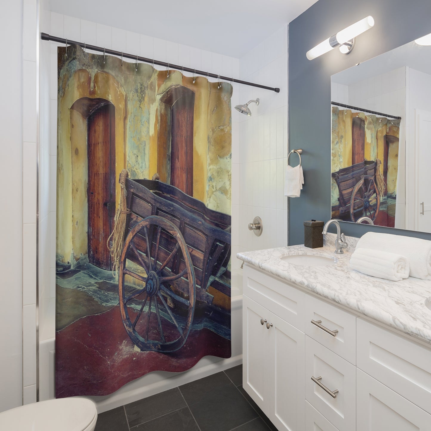 ANTIQUE CART - Shower Curtain
