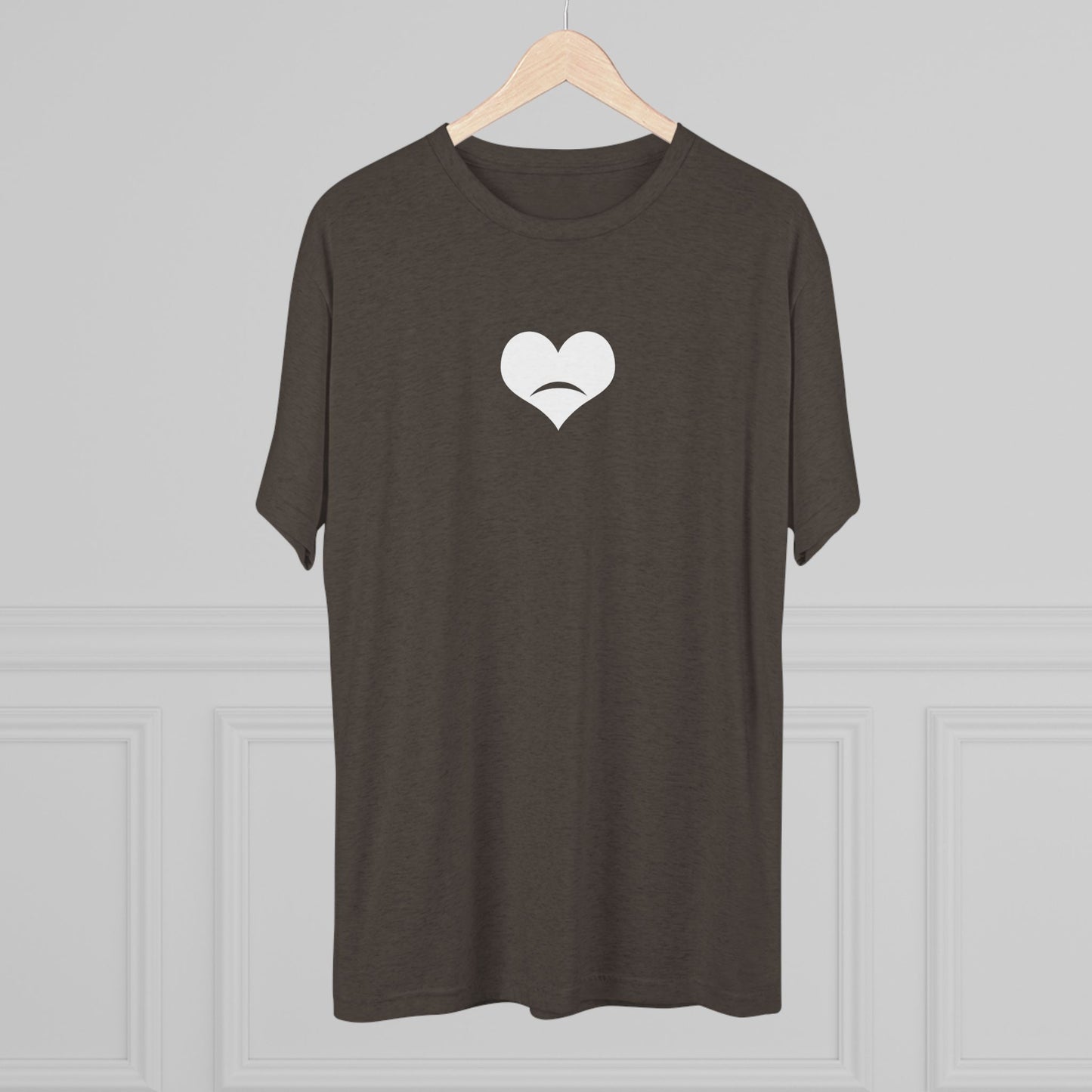-HEART FROWN RED - Unisex Tri-Blend Crew Tee