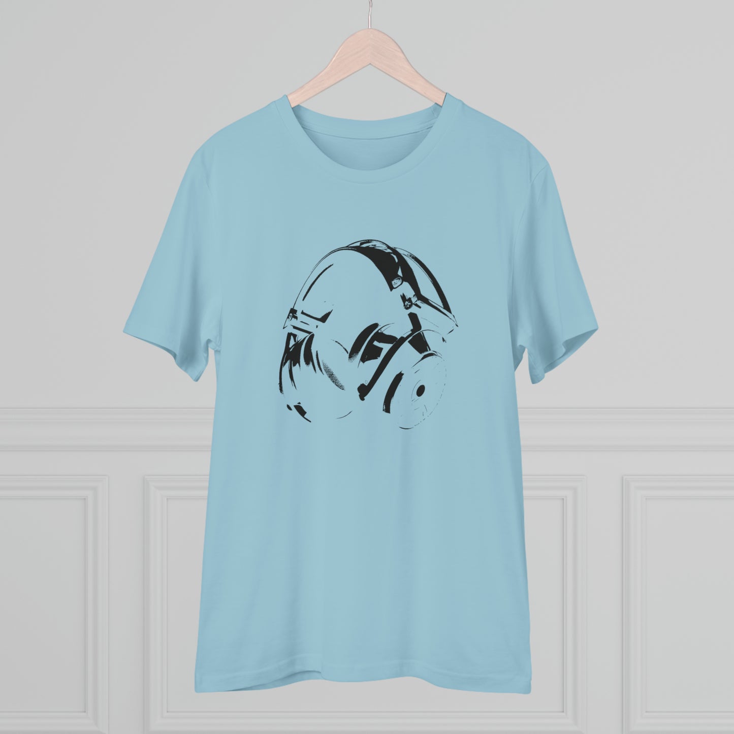 HEADPHONES - BLACK LOGO - Organic Creator T-shirt - Unisex