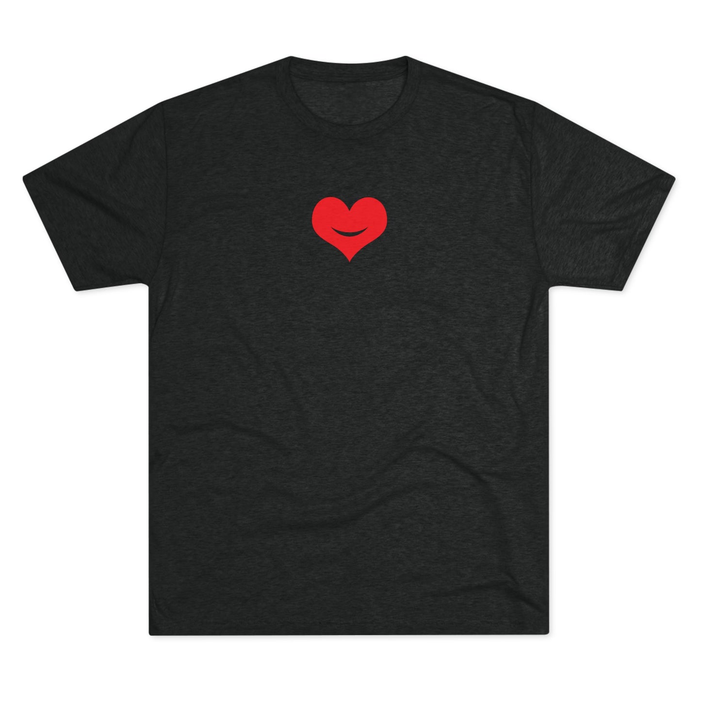 +HEART SMILE RED - Unisex Tri-Blend Crew Tee