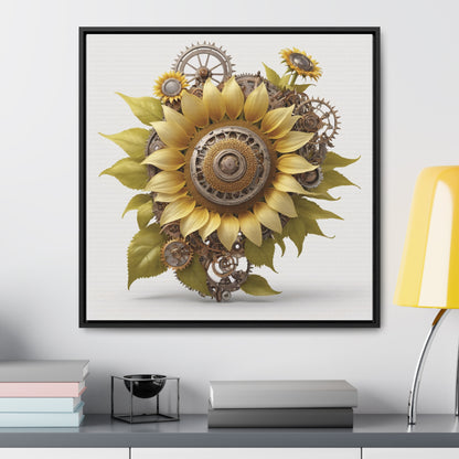 SUNFLOWER - Gallery Canvas Wraps, Square Frame