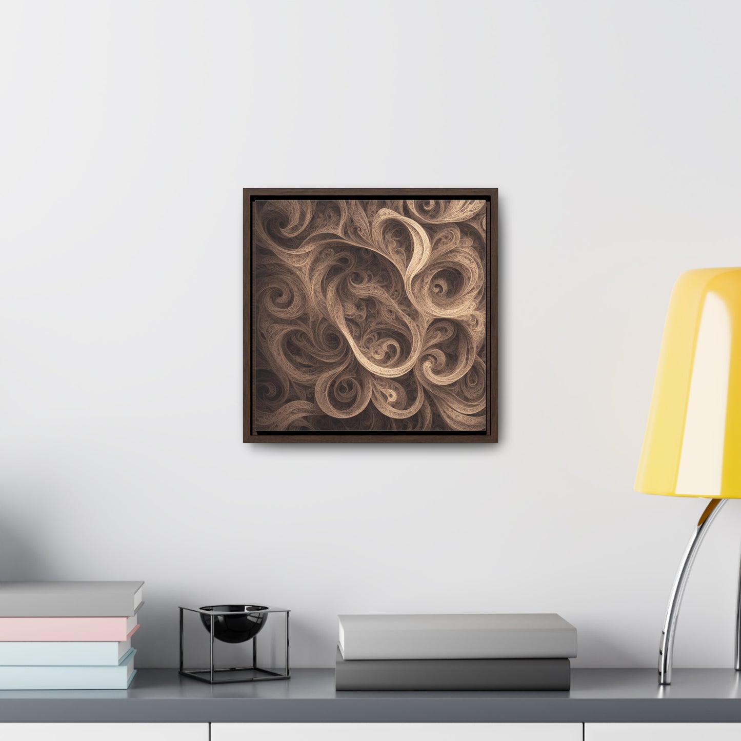 SEPIA SWIRL - Gallery Canvas Wraps, Square Frame