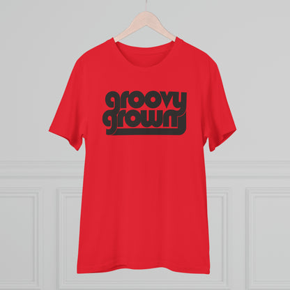 GROOVY GROWN - BLACK LOGO - Organic Creator T-shirt - Unisex