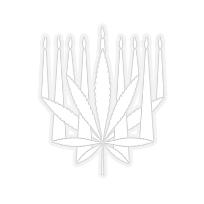 MENORAHJUANA STICKER WHITE - Kiss-Cut Stickers