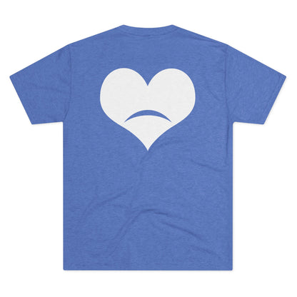 -HEART FROWN RED - Unisex Tri-Blend Crew Tee