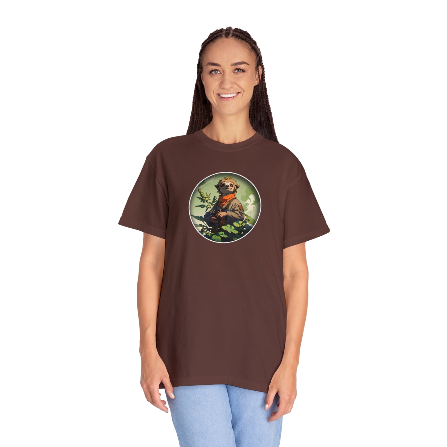 SLEEPY SLOTH - Unisex Garment-Dyed T-shirt - COLOR