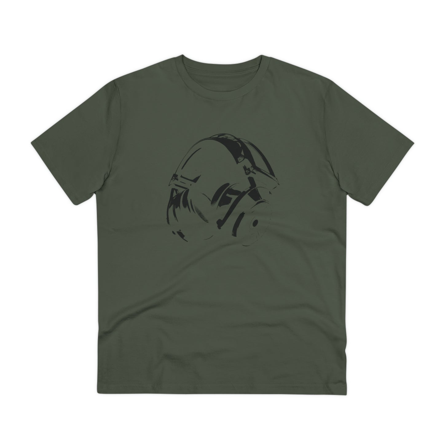 HEADPHONES - BLACK LOGO - Organic Creator T-shirt - Unisex