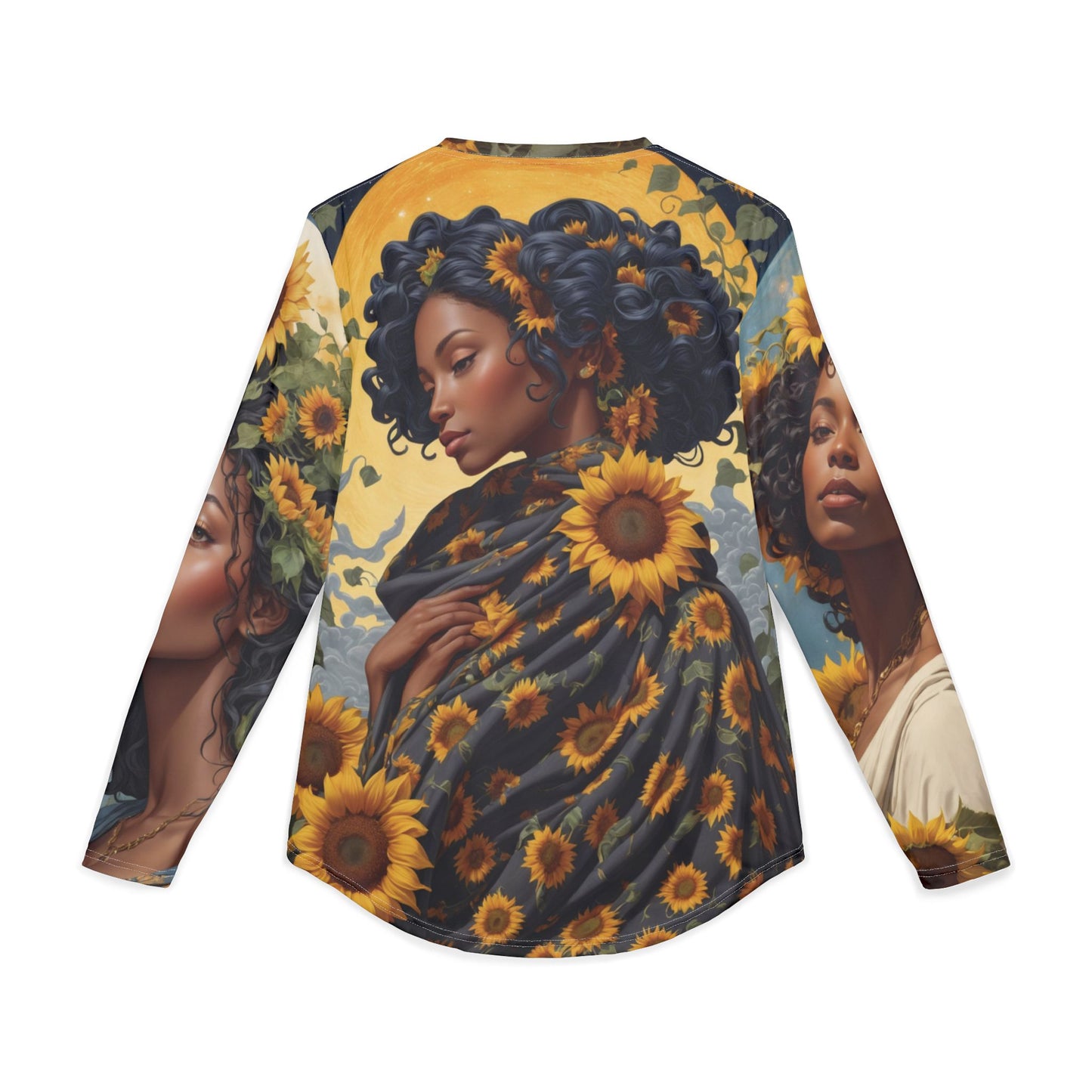 Sunflower Art Long Sleeve Shirt_2