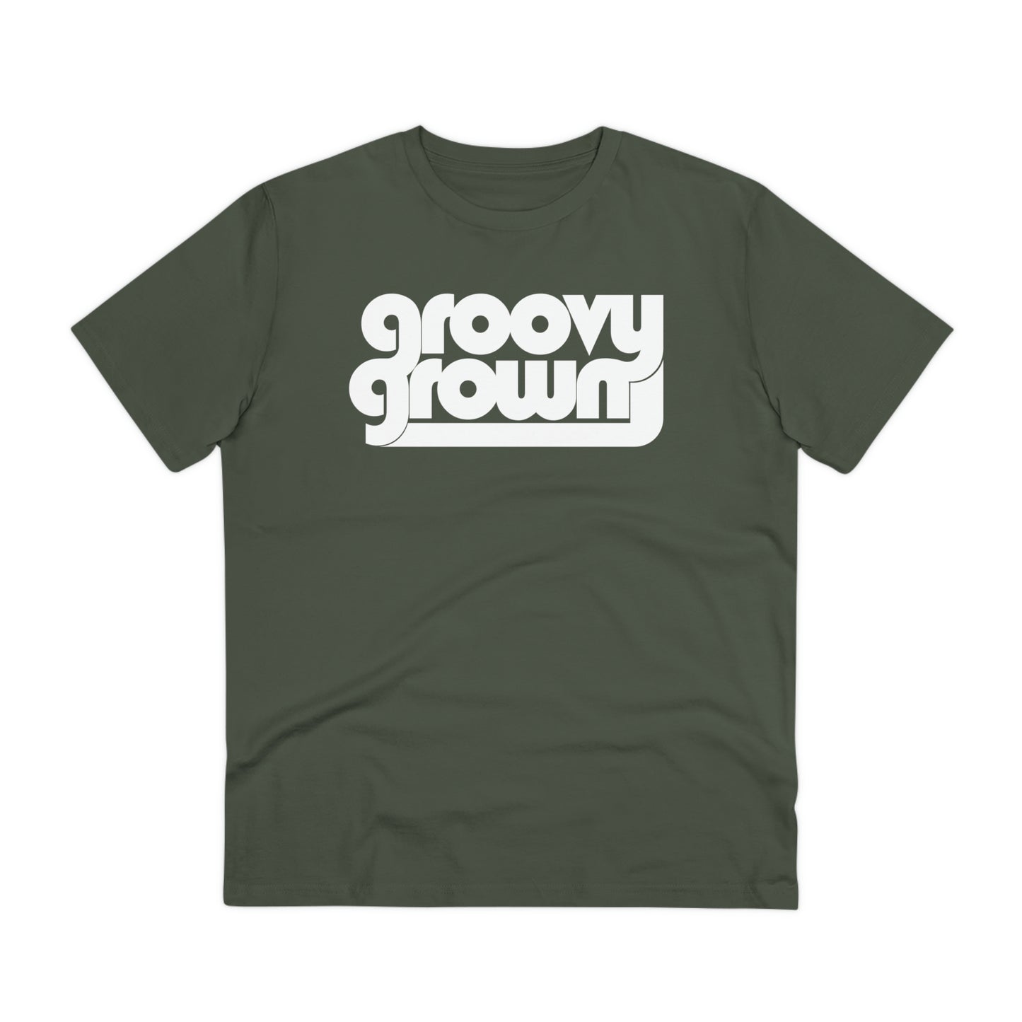 GROOVY GROWN - WHITE LOGO - Organic Creator T-shirt - Unisex