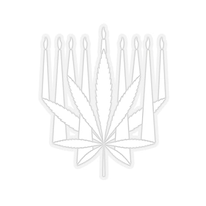 MENORAHJUANA STICKER WHITE - Kiss-Cut Stickers