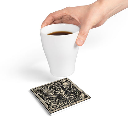 Artistic Ceramic Coaster - Abstract Design