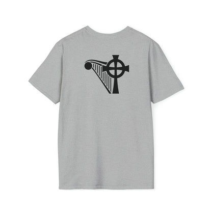 HARP & CROSS Black logo- Unisex Softstyle T-Shirt
