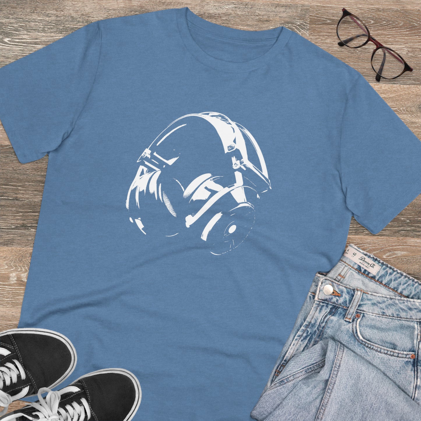 HEADPHONES - WHITE LOGO - Organic Creator T-shirt - Unisex