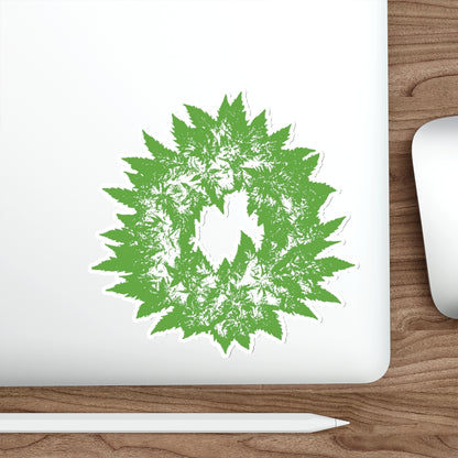 GREEN WREATH - Die-Cut Stickers