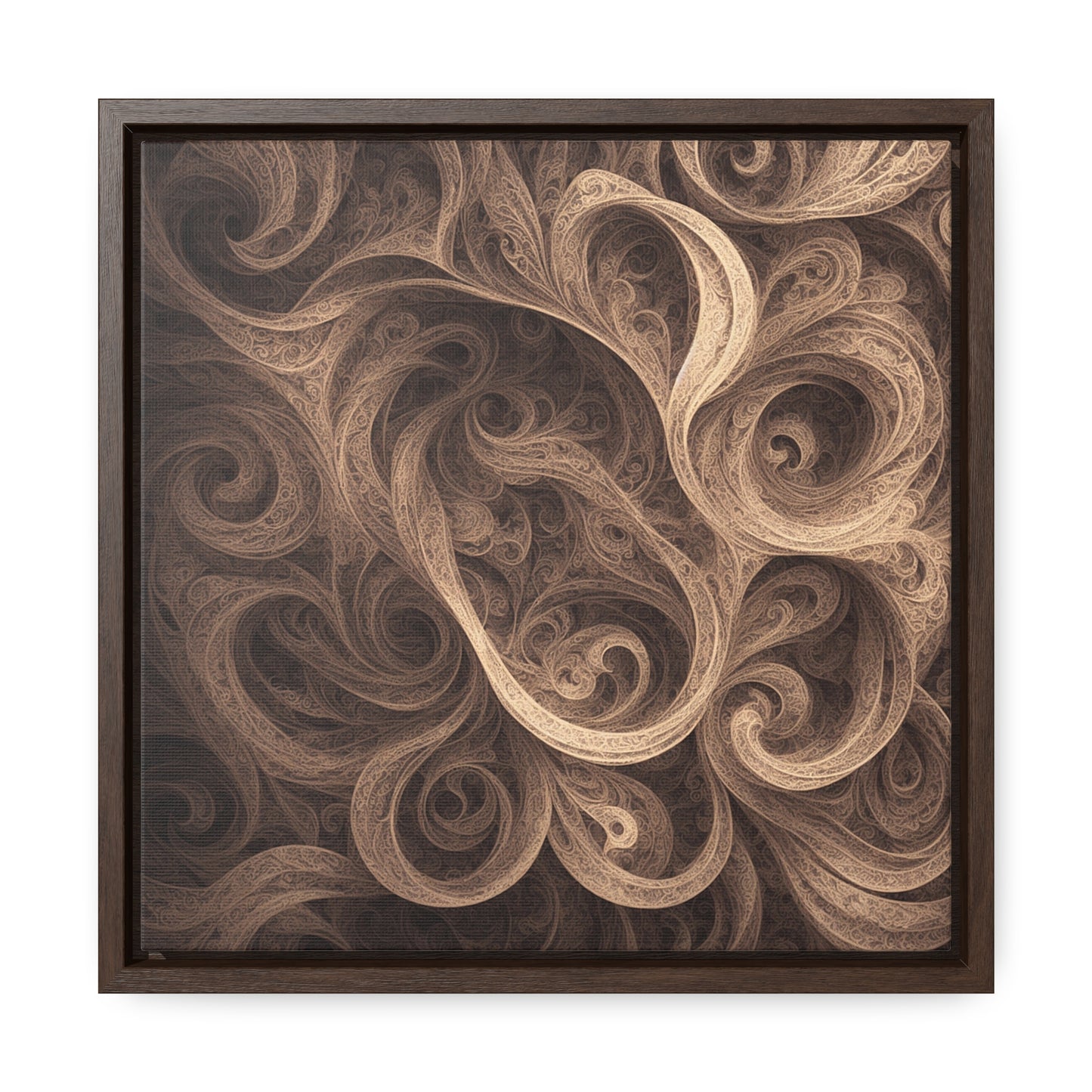 SEPIA SWIRL - Gallery Canvas Wraps, Square Frame