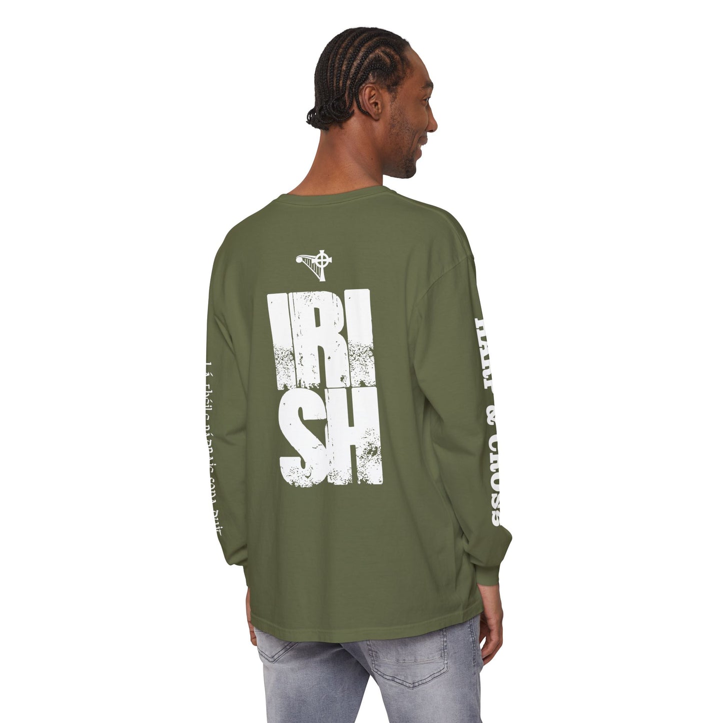 HARP & CROSS - Irish Leprechaun Graphic Long Sleeve T-Shirt-1