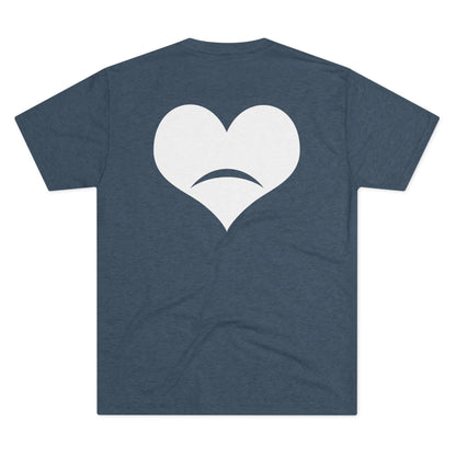 -HEART FROWN RED - Unisex Tri-Blend Crew Tee