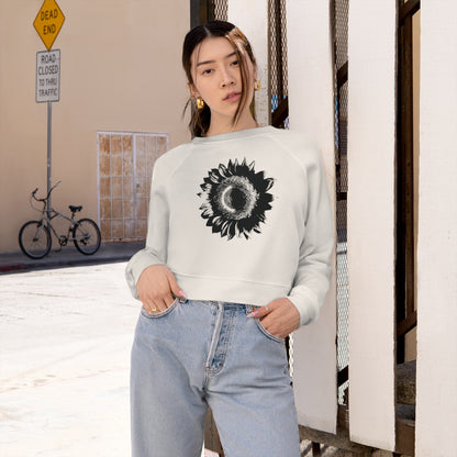 SUNFLOWER Black - Women's Cropped Fleece Pullover