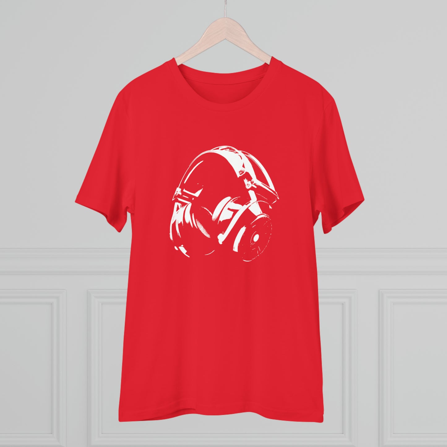 HEADPHONES - WHITE LOGO - Organic Creator T-shirt - Unisex