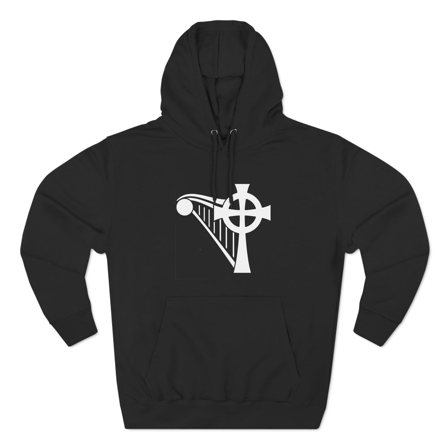 HARP & CROSS - WHITE LOGO - Unisex Premium Pullover Hoodie