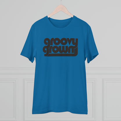 GROOVY GROWN - BLACK LOGO - Organic Creator T-shirt - Unisex
