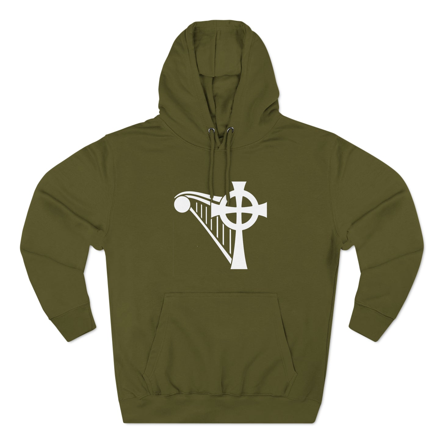 HARP & CROSS - WHITE LOGO - Unisex Premium Pullover Hoodie