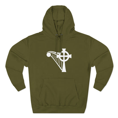 HARP & CROSS - WHITE LOGO - Unisex Premium Pullover Hoodie