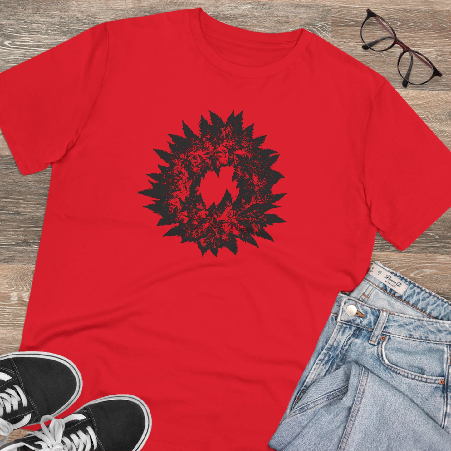 DARK GREY WREATH - Organic Creator T-shirt - Unisex