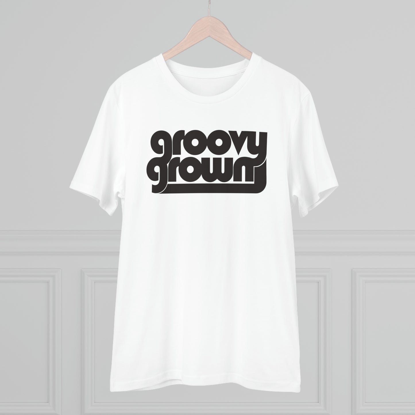 GROOVY GROWN - BLACK LOGO - Organic Creator T-shirt - Unisex