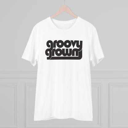 GROOVY GROWN - BLACK LOGO - Organic Creator T-shirt - Unisex