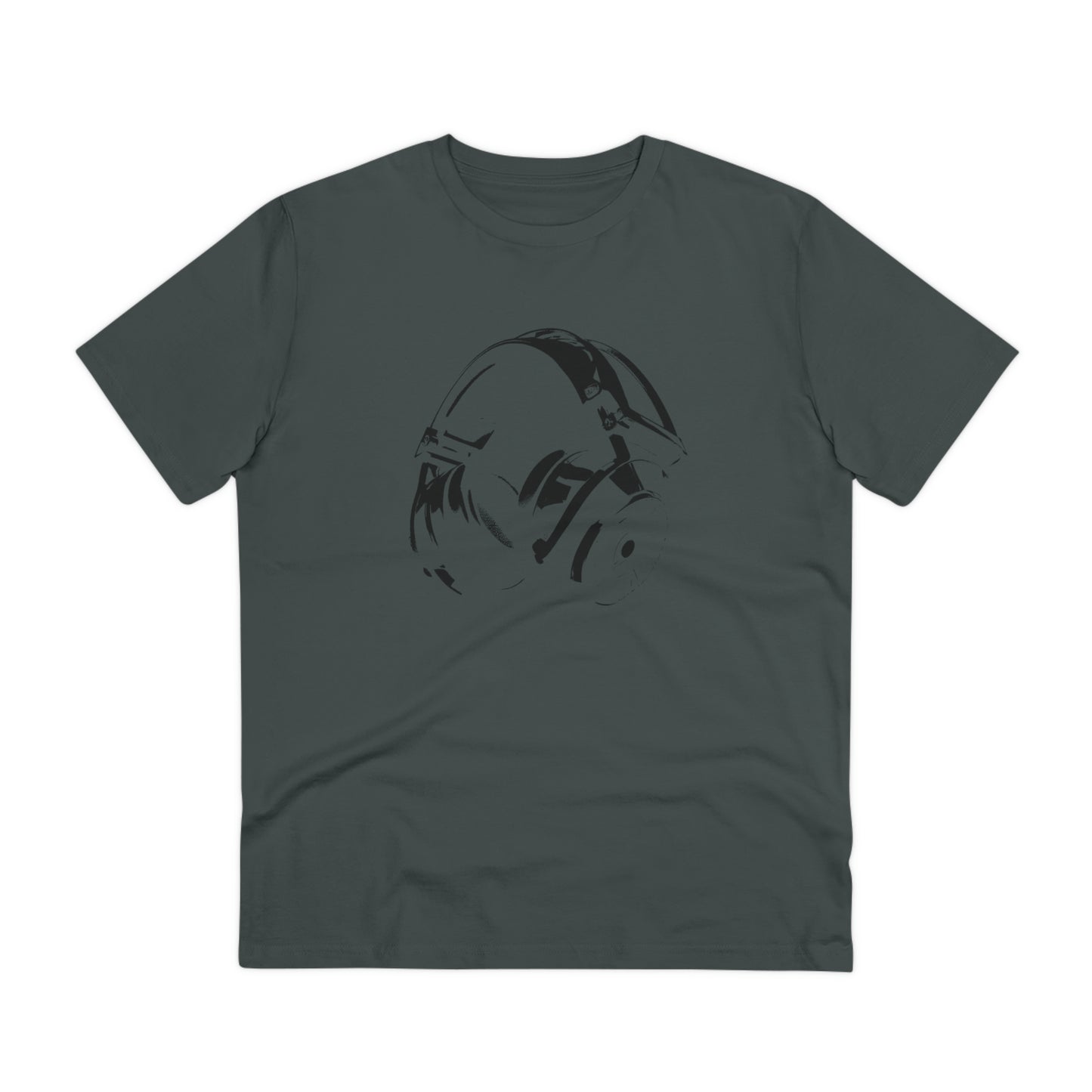 HEADPHONES - BLACK LOGO - Organic Creator T-shirt - Unisex