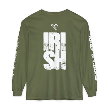 HARP & CROSS - Irish Leprechaun Graphic Long Sleeve T-Shirt-1