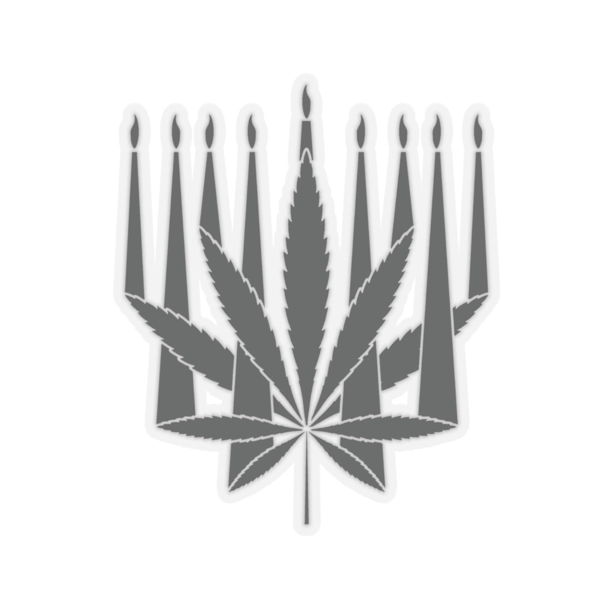 MENORAHJUANA STICKER - Kiss-Cut Stickers