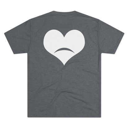 -HEART FROWN RED - Unisex Tri-Blend Crew Tee