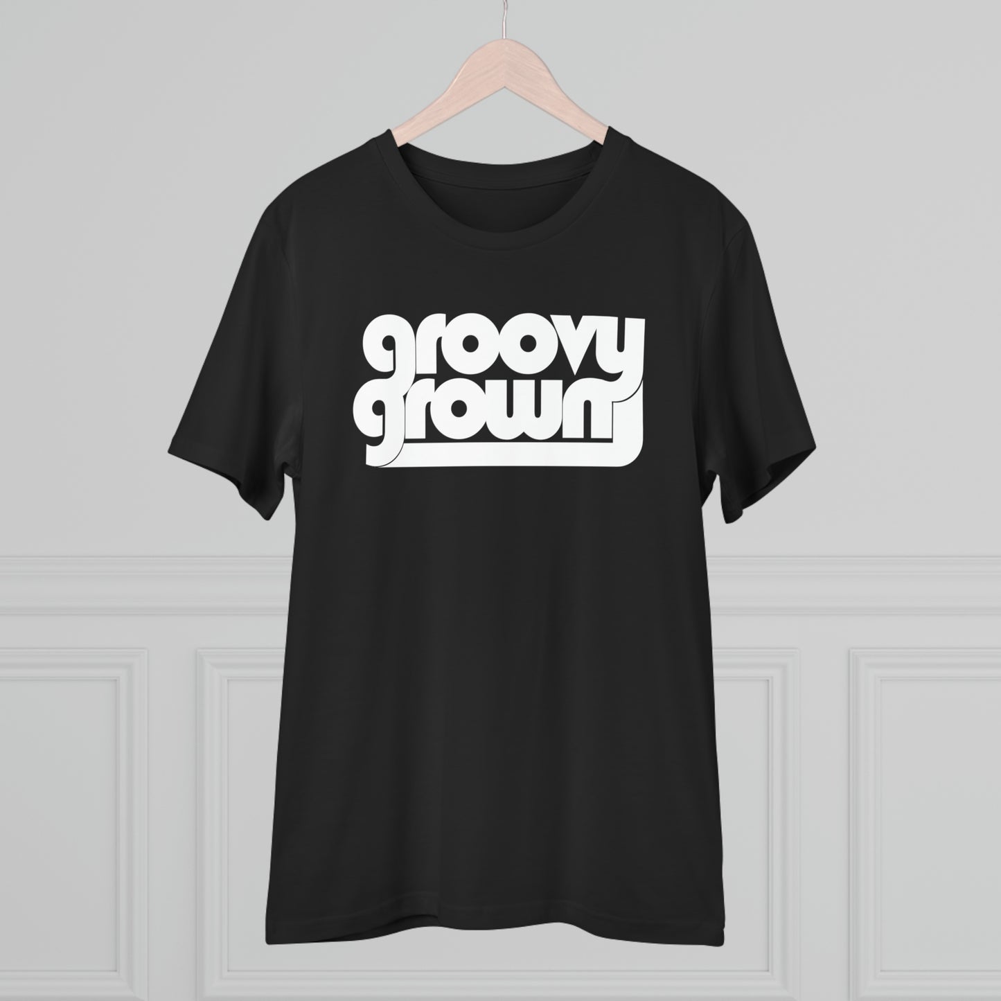 GROOVY GROWN - WHITE LOGO - Organic Creator T-shirt - Unisex