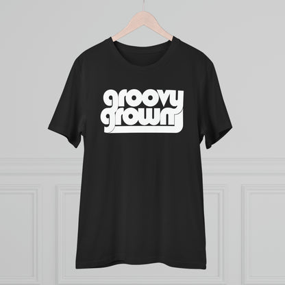 GROOVY GROWN - WHITE LOGO - Organic Creator T-shirt - Unisex