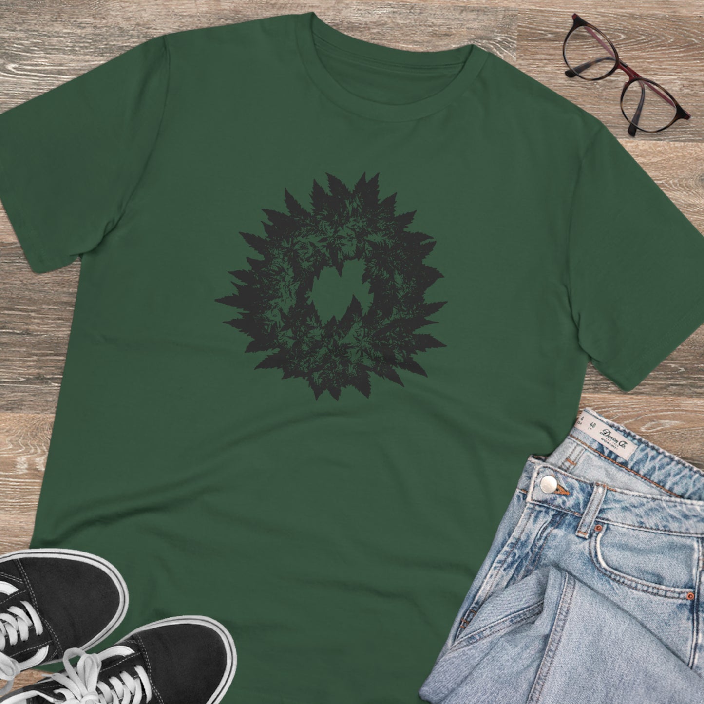 DARK GREY WREATH - Organic Creator T-shirt - Unisex