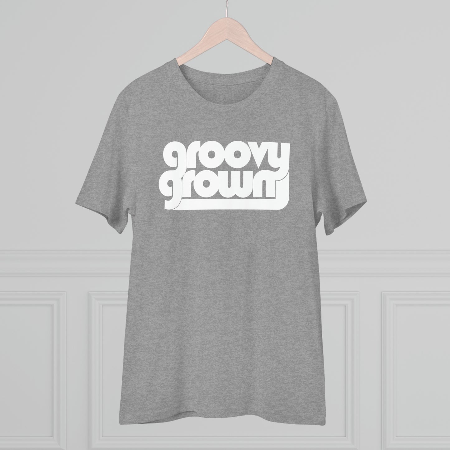 GROOVY GROWN - WHITE LOGO - Organic Creator T-shirt - Unisex