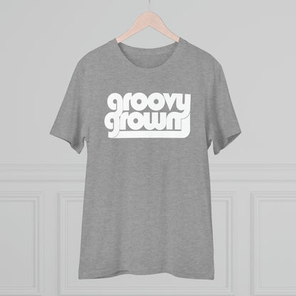 GROOVY GROWN - WHITE LOGO - Organic Creator T-shirt - Unisex