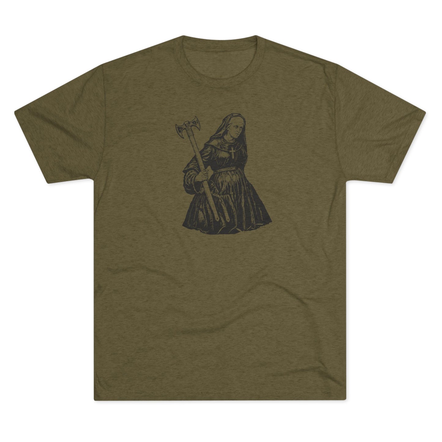 NUN - WHITE - Unisex Tri-Blend Crew Tee