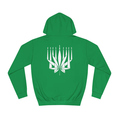 MENORAHJUANA WHITE - Unisex College Hoodie