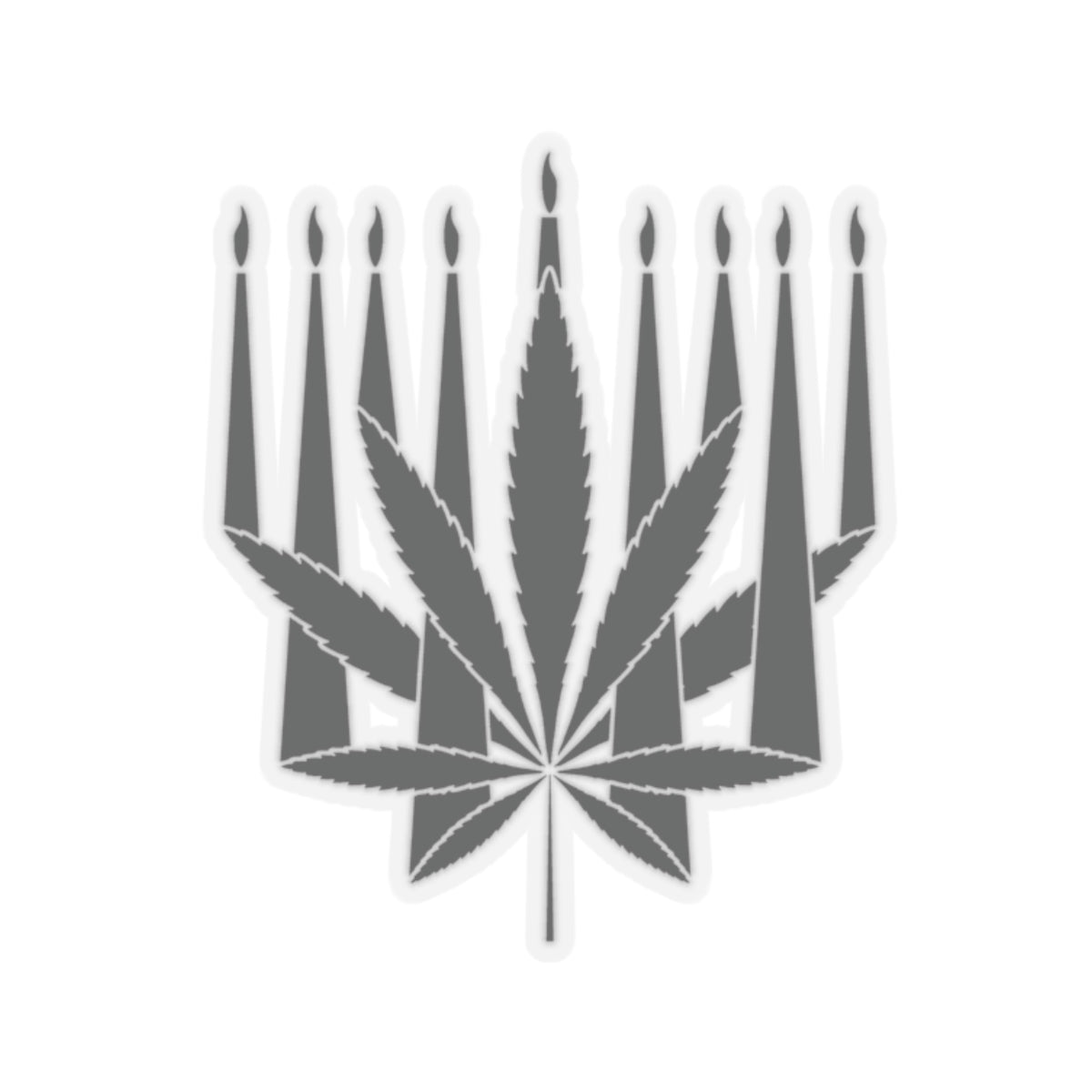 MENORAHJUANA STICKER - Kiss-Cut Stickers