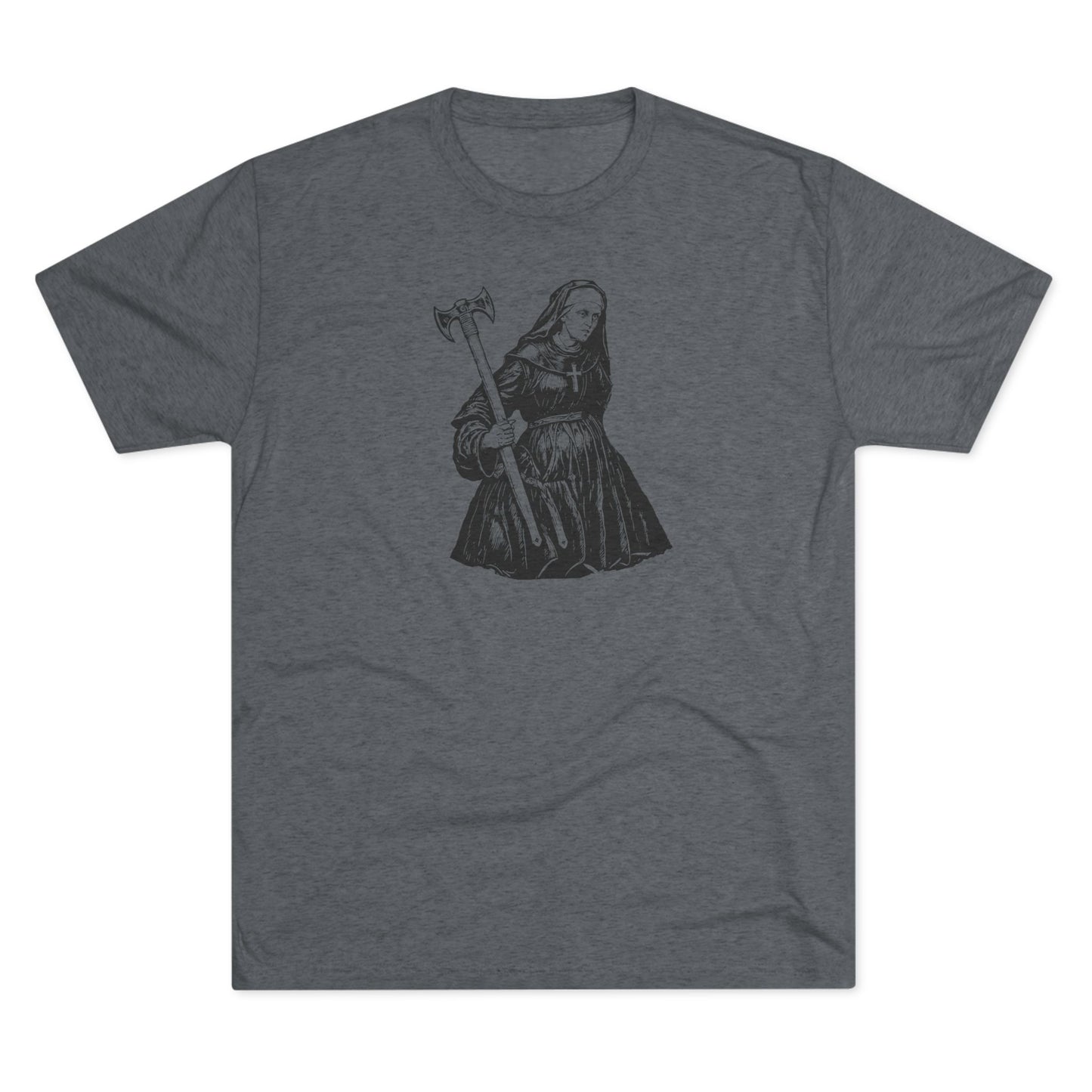 NUN - WHITE - Unisex Tri-Blend Crew Tee