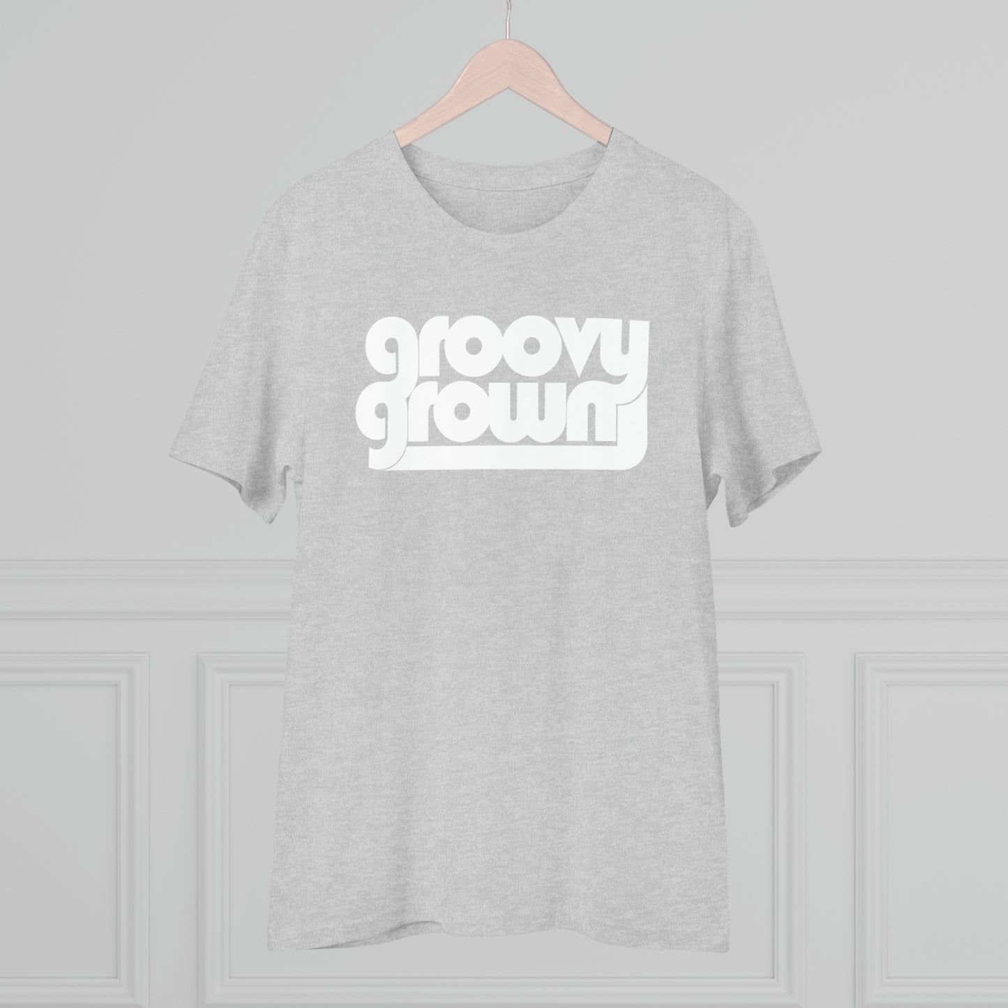 GROOVY GROWN - WHITE LOGO - Organic Creator T-shirt - Unisex